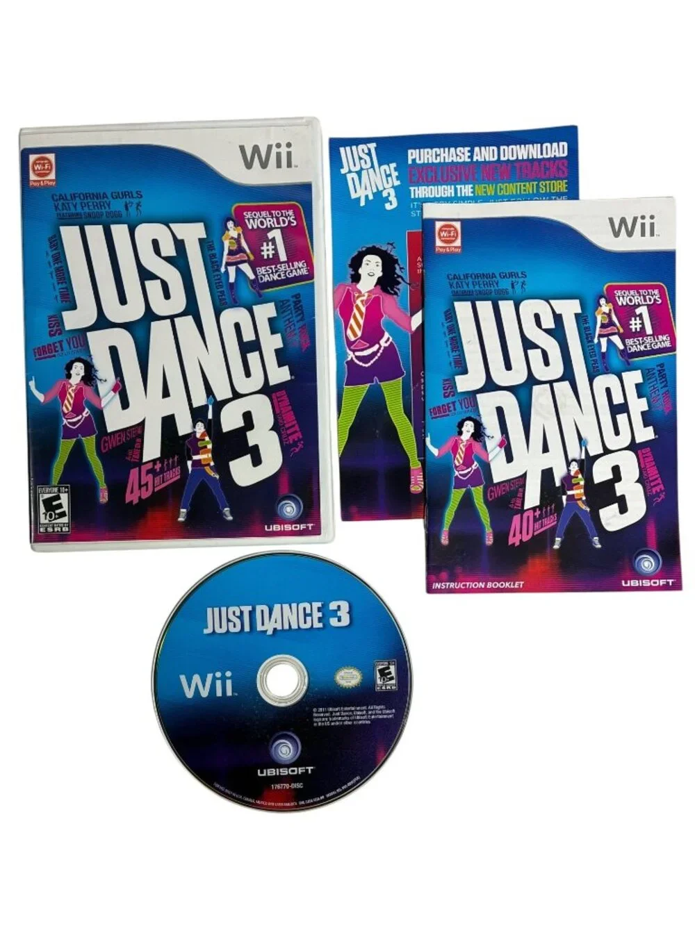 Wii Just Dance 3 Just Dance 4 Just Dance 2017 Nintendo Case Manual Disc Tested